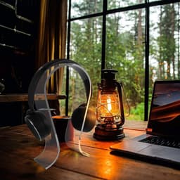Acryl Koptelefoon Houder - Headset Houder - Hoofdtelefoon Stand / Standaard - Transparant — thumbnail 3