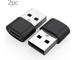 2x USB C naar USB Adapter - USB-C naar USB convertor - opzetstuk - USB 3.1 to USB C HUB - pc - laptop - USB C naar USB A female - telefoon - adapter - Grijs