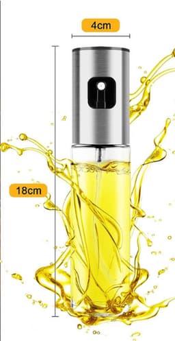 Waledano® RVS Olijfolie Sprayer 100ml – Navulbare Glazen Olie Fles | Precisie Verstuiver voor Gezond Koken, BBQ, Grill, Airfryer & Salades — thumbnail 7