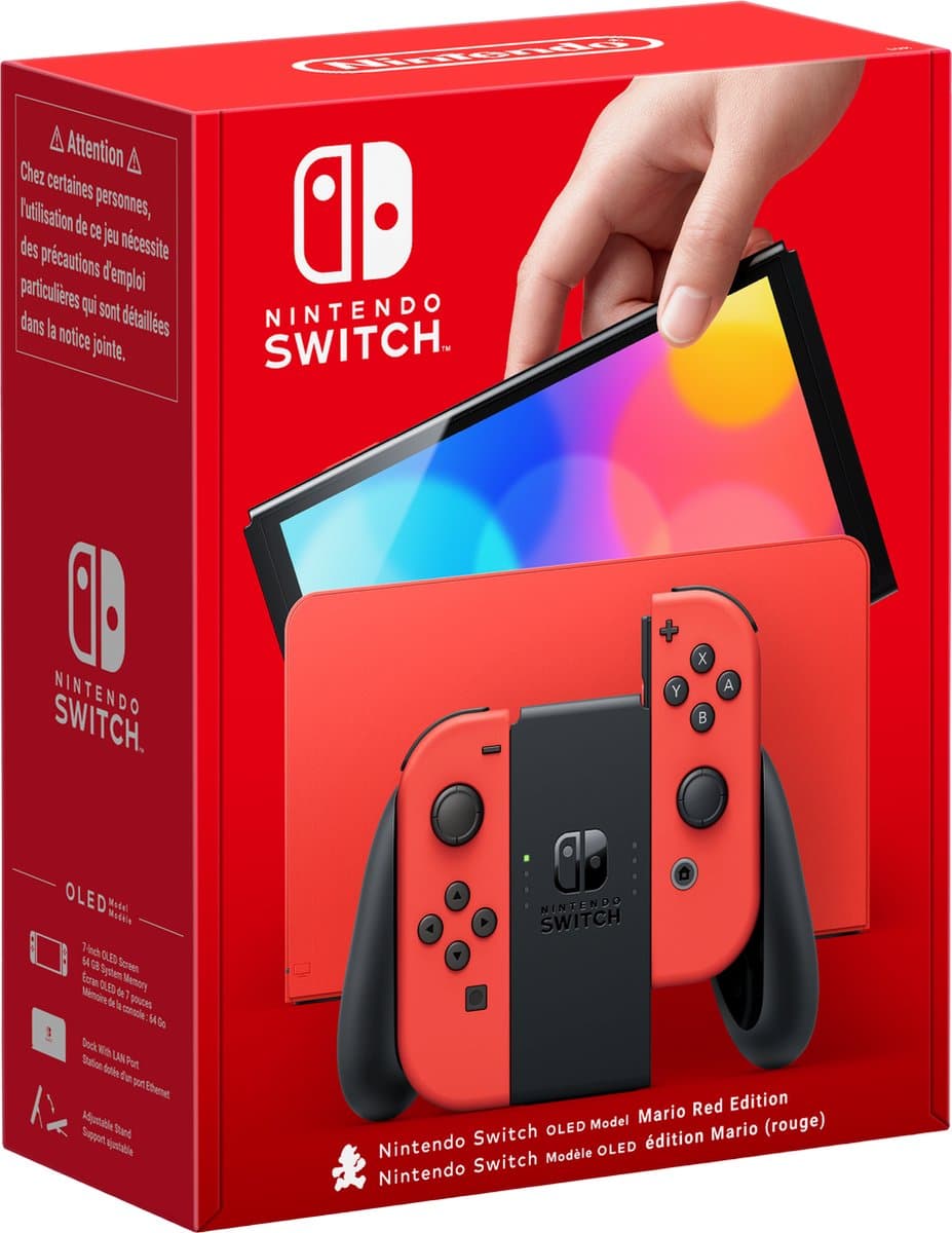 Nintendo Switch OLED - Mario Editie - Rood — afbeelding 1