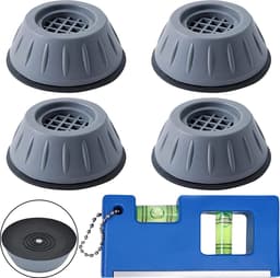 Wasmachine Verhoger Inclusief Mini Waterpas – Wasmachine Trillingsdempers - Wasmachine Tussenstuk — thumbnail 1