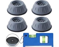 Wasmachine Verhoger Inclusief Mini Waterpas – Wasmachine Trillingsdempers - Wasmachine Tussenstuk