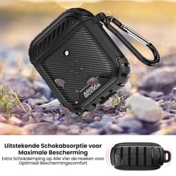 AdroitGoods Military Armor Case Geschikt Voor Apple AirPods 1+2 - Cover - Hoesje - Bescherming - Zwart — thumbnail 2
