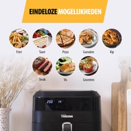 Tristar Airfryer Digitaal XXL FR-6999 - Heteluchtfriteuse - 6 liter - 10 programma's - Touch screen - Zwart - 1700W — thumbnail 8