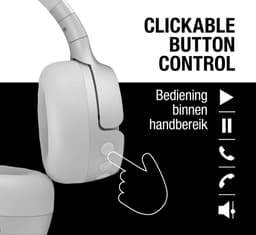Fresh ‘n Rebel Code Fuse – Draadloze on-ear koptelefoon - Bluetooth - 30 uur Speeltijd - Wit - Ice Grey — thumbnail 4