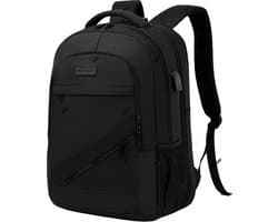 Anti Diefstal Waterdichte Rugzak Inclusief Usb Oplaadstation - Laptop tas t/m 17 inch - voor dames en heren - schooltas - Zwart van Zedar