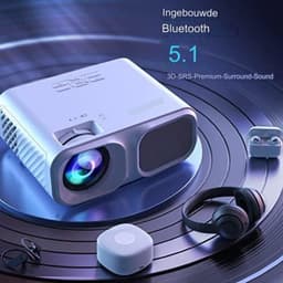 Mini beamer - Mini projector - Mini beamer smartphone - Mini beamer met wifi en bluetooth — thumbnail 2