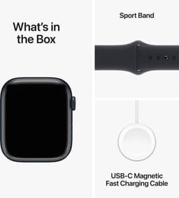 Apple Watch Series 9 - 45mm - Midnight Aluminium Case with Midnight Sport Band - M/L — thumbnail 5