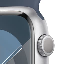 Apple Watch Series 9 - 45mm - Silver Aluminium Case with Storm Blue Sport Band - M/L — thumbnail 3