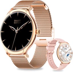 Frenkies® Smartwatch Dames Rose Goud – Stappenteller - Horloge Dames – HD Touchscreen - Activity Tracker & Hartslagmeter - Sporthorloge — thumbnail 1