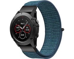Strap-it Nylon Quickfit smartwatch bandje - geschikt voor Garmin Fenix 5 (Plus) / Fenix 6 (Pro) / Fenix 7 (Pro - Solar - Sapphire) / Fenix 8 - 47mm - dark mist grey