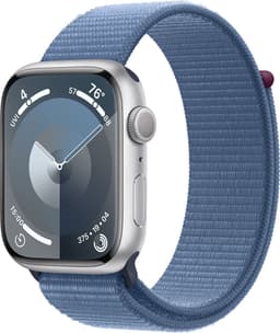 Apple Watch Series 9 - 45mm - Case with Winter Blue Sport Loop - Zilver Aluminium — thumbnail 2