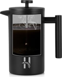 Hanamura French Press - Cafetiere - Dubbelwandig - 1L - Zwart — thumbnail 5