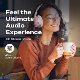 PowerLocus P7 - Draadloze Over-Ear Koptelefoon Inklapbaar - Bluetooth Hoofdtelefoon - Met microfoon – Headphone – Incl. Carry Case - Rose Gold — thumbnail 4