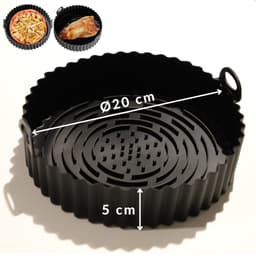 Keufens Airfryer Siliconen Bakje - Airfryer Accessoires - Airfryer Bakvorm - XL en XXL - Ø 20cm — thumbnail 3