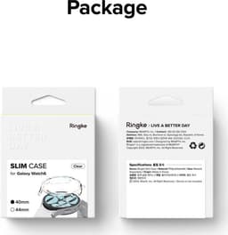 Ringke Slim Hoesje (2-Pack) Geschikt voor Samsung Galaxy Watch 6 40MM - Bumper Case - Lichtgewicht - Transparant Zilver — thumbnail 17