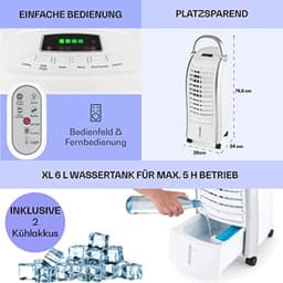 Aircooler Met Koelelementen - Aircooler Met Water - Wit — thumbnail 4