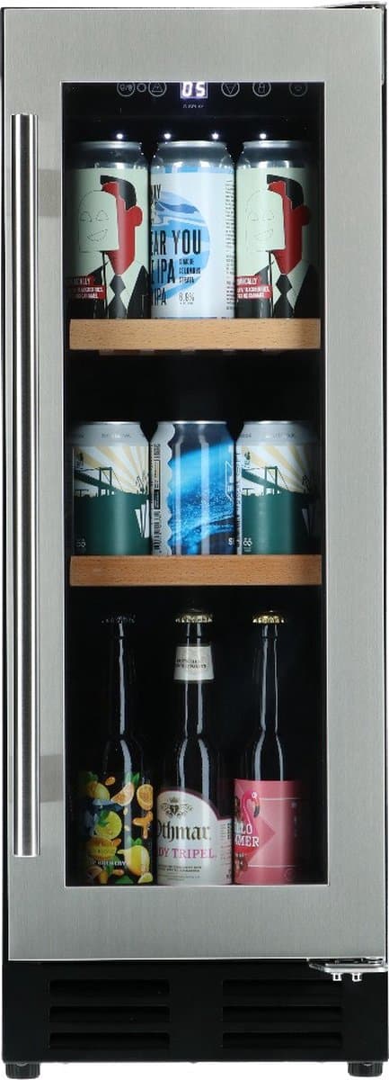 Bierkoelkast Melbourne - glazen deur met RVS rand - 48 flessen - Koelkast horeca - Bier koelkast voor Thuis - Flessenkoelkast- Drank koelkast - Bierkast — afbeelding 1