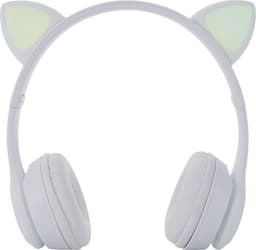M.TK Kinder Hoofdtelefoon Draadloze met Lichting - Oortjes-Led Verlichting-Wit - Kids Headset-Over Ear-Bluetooth-Microfoon (Wit) — thumbnail 1