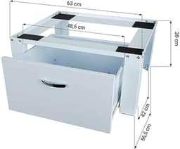Wasmachine Verhoger - Wasmachine Sokkel - Wasmachine Verhoger Met Lade — thumbnail 2