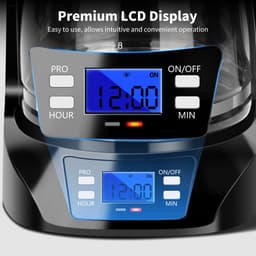 Aigostar Koffiezetapparaat 1.5L - Filterkoffie - met Glazen Kan - 12 Koppen - Koffiemachine - Warmhoudfunctie - Zwart/RVS — thumbnail 3