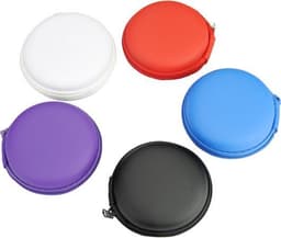 Scoby - Kabeltasje - Oordopjes Case - Kabel Organizer - Hardcase Opberghoes - Travel Pouch - Rond - Paars — thumbnail 3