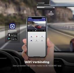 AZDome M300S 2CH 4K Wifi Gps dashcam voor auto - 4K + Full HD resolutie - Night vision - Parkeerbeveiliging - 64gb Micro SD kaart - 170 + 140 graden kijkhoek - Nachtzicht — thumbnail 5