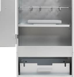 vidaXL - BBQ-rookoven - met - tafel - gegalvaniseerd - staal — thumbnail 2