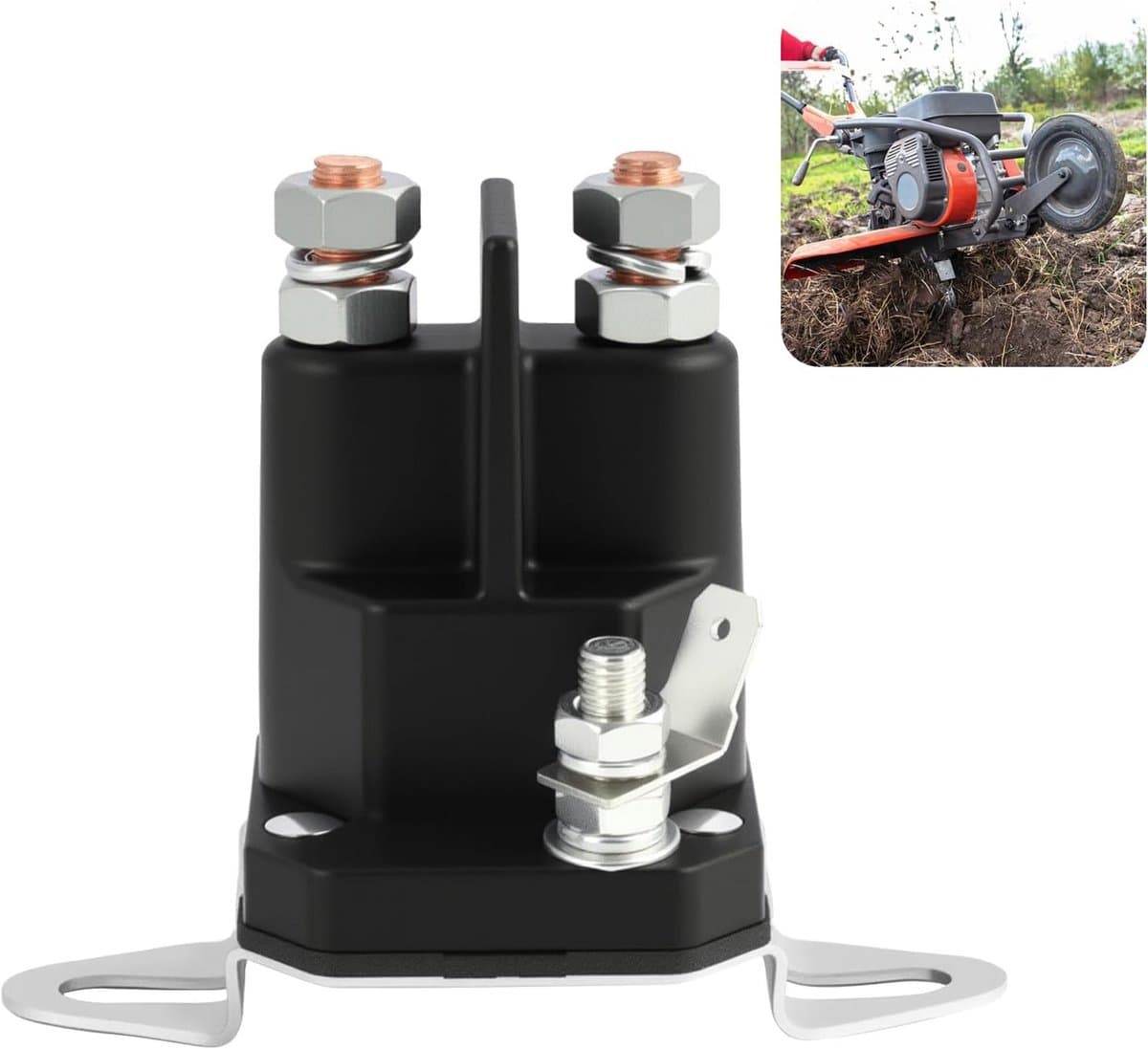 12V Startrelais Soleno de voor Grasmaaier Tractoren - Universele Vervanging — afbeelding 1