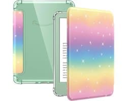Ultra Clear Soft Flexible Transparante TPU Hoes voor 6" Kindle 11e Generatie met Auto Wake/Sleep, Bescherming en Stijl, Rainbow Design