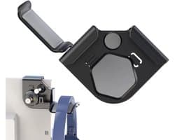 Hoofdtelefoonstandaard - Ophanghaak Monitor - Bureau Organiseren - Gevoerde Siliconen Klemmen - 14 x 8 x 6 cm - Zwart