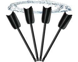 Set van 4 herbruikbare epoxyhars roerpaddles voor 1/4 inch boormachine, spatbestendige mengpaddles voor hars, siliconen en keramische glazuur (16,5 x 3 x 5 cm)