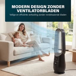 Princess Bladloze Torenventilator - 70 W - Met Afstandsbediening - Bladeless Fan - LED‑display - 4 Snelheden - Oscillerend - 351590 — thumbnail 5