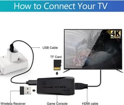 Retro Game Console | Spelconsole | 64 GB | 4K HDMI | 2 Draadloze Controllers 2.4G | Plug & Play TV | Retrogaming Console — thumbnail 5