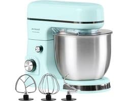Keukenmachine - Mixer Staande Mixer - Bakken en Koken - Planetaire Rotatie Systeem - 5 liter kom - Turkoois