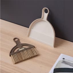 Huishoudelijke Stoffer - Borstel Set - Thuis Reinigen - Mini Formaat - Compact Ontwerp - Zilverkleurig — thumbnail 3
