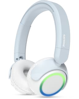 PHILIPS TAK4200BL On Ear draadloze opvouwbare hoofdtelefoon voor kinderen - 45 uur afspeeltijd, beperkt volume, Audio delen, laadkabel meegeleverd - Ambiant verlichting - Licht Blauw / Wit — thumbnail 1