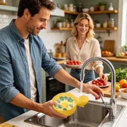 Automatische Fruitspinner - Bessenwaskom Salade Droger - Verse Producten Wassen - 4-in-1 Ontwerp - 20 cm - Wit — thumbnail 3