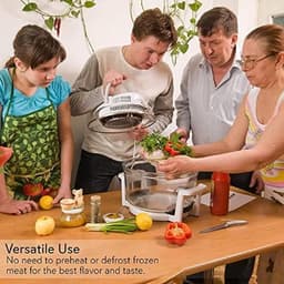 Heteluchtfriteuse Oven - Multicooker Convectie - Snel Koken - Glazen Kom - 10 Liter - Wit — thumbnail 4