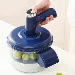 Druiven Schilmachine - Fruit Peller - Snel Fruit Voorbereiden - Automatische Werking - 20.8 x 20.8 x 25 cm - Blauw — thumbnail 2