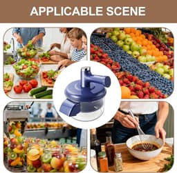 Druiven Schilmachine - Automatische Peller - Snel Fruit Voorbereiden - Stille Werking - 20.8 x 25 cm - Blauw — thumbnail 4
