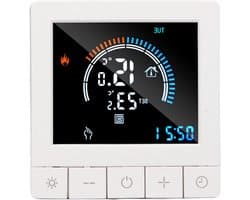 Programmeerbare Thermostaat - Slimme Regelaar - Temperatuur Beheersen - Intelligent LCD - 90V-240V 16A - Zwart
