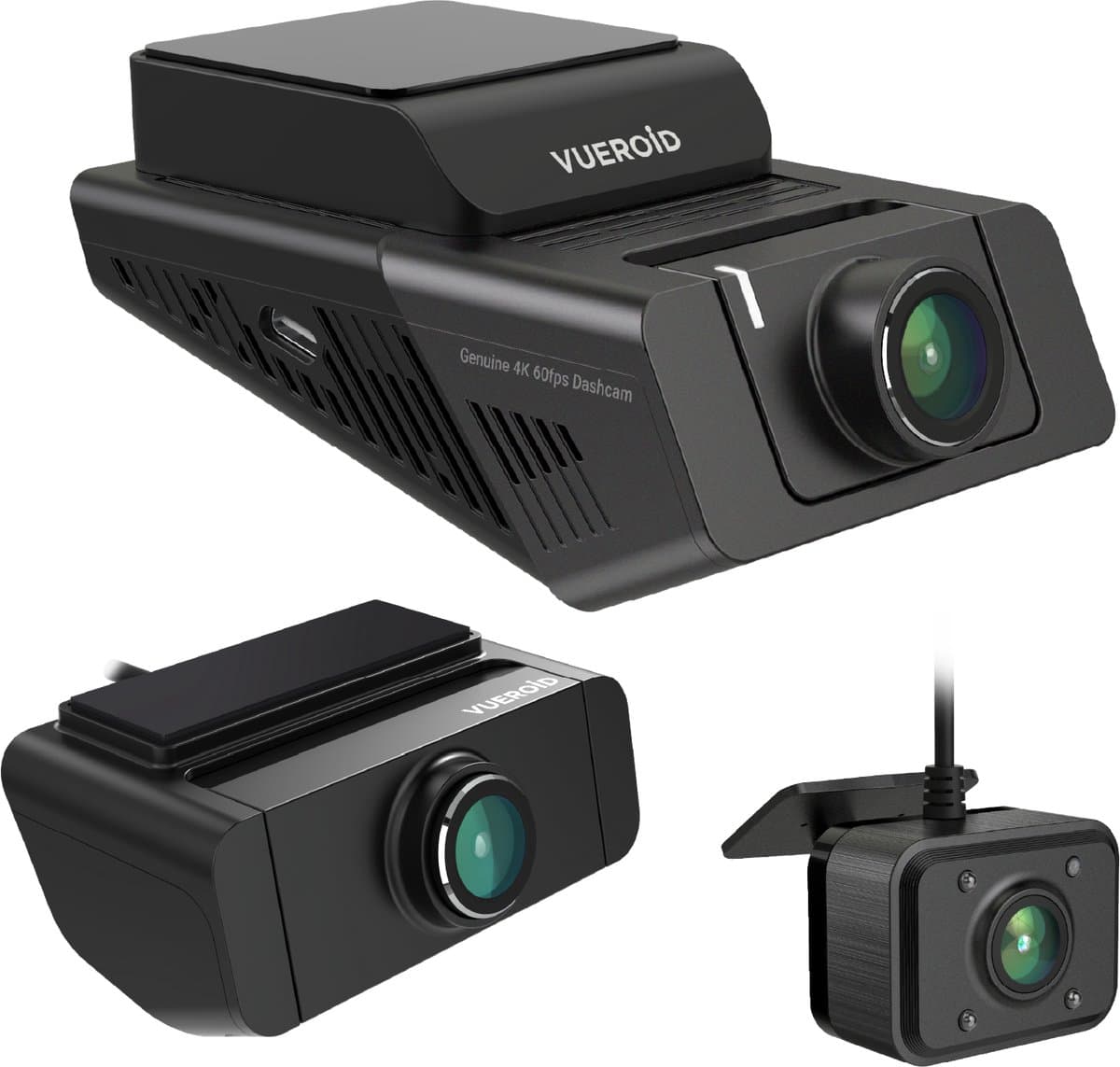 Vueroid - S1 4K Infinite 3CH 64GB - Dashcam - Sony STARVIS 2 -Nachtzicht - Wi-Fi 5.0 - GPS - 24/7 parkeermodus — afbeelding 1