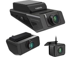 Vueroid - S1 4K Infinite 3CH 64GB - Dashcam - Sony STARVIS 2 -Nachtzicht - Wi-Fi 5.0 - GPS - 24/7 parkeermodus