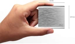Draagbare SSD - Externe Harde Schijf - Snelle Data Transfer - Aluminium Design - 500GB - Zilver — thumbnail 2