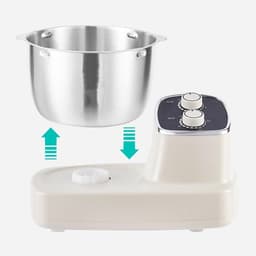 Deegmixer Keukenmachine - Elektrische Mixer - Bakken Koken - 500W Koperen Motor - 5 Liter Kom - Zilver — thumbnail 4