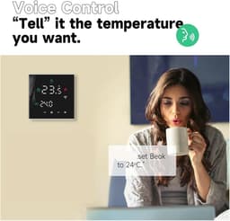 Slimme Thermostaat - Vloerverwarming Regelaar - Comfort Verwarmen - App Afstandsbediening - 86x86mm - Wit — thumbnail 5