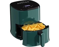 Luchtfriteuse - Elektrische friteuse - Vetarm koken - Touch bediening - 5 liter - Groen