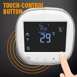 Slimme Thermostaat - Temperatuurregelaar Ketel - Comfortabel Klimaat - App Bediening WiFi - Wandmontage - Wit — thumbnail 3