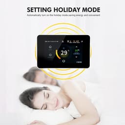 Slimme Thermostaat - Programmeerbare Regelaar - Temperatuur Regelen - WiFi Bediening - 4.3 Inch Touchscreen - Zwart — thumbnail 3